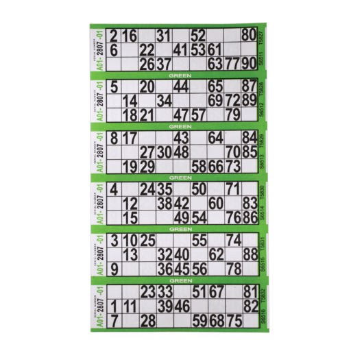 10-Page 6up Bingo Books