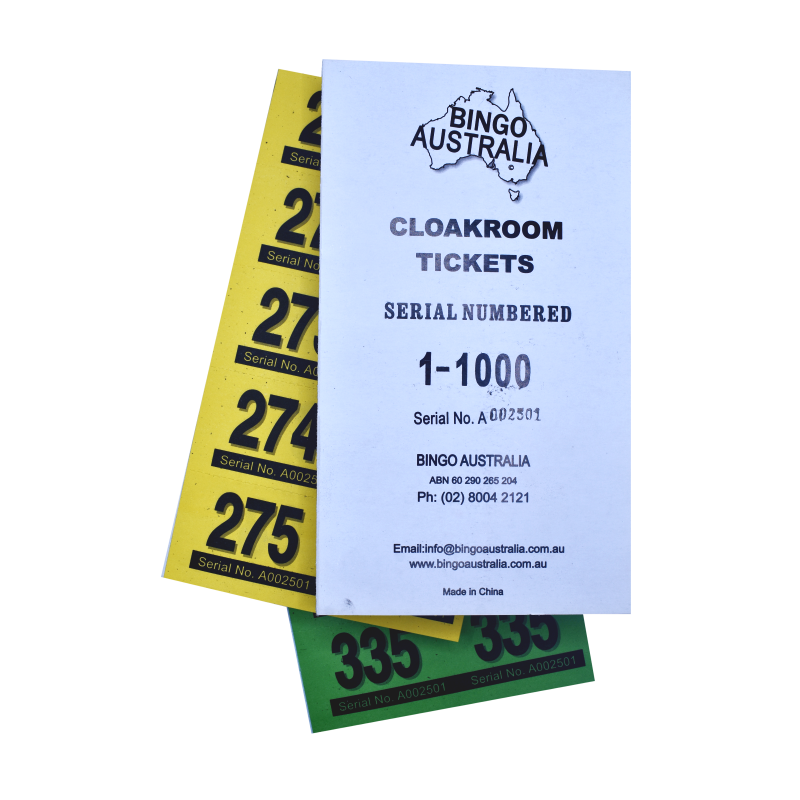 1-1000 Cloakroom Tickets - Image 2