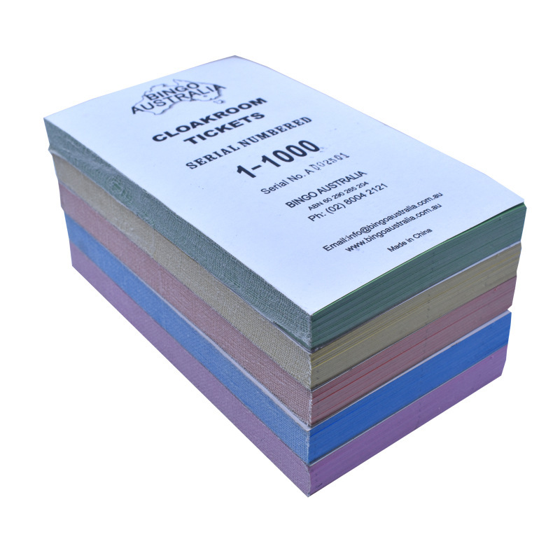 1-1000 Cloakroom Tickets