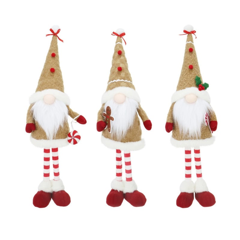 Standing 57cm Gingerbread Gnome Assorted