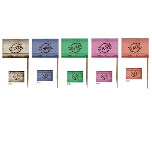 Flag Pick Steak Label Skewers