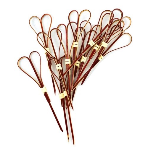 Bamboo Heart Pick Skewers (10cm) - Image 2