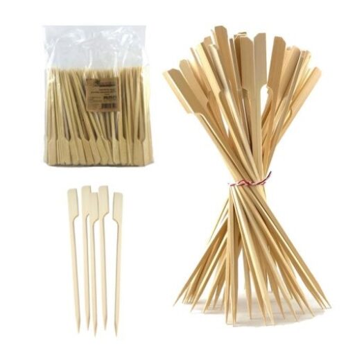 Natural Bamboo Paddle Skewers (24cm x 3mm)