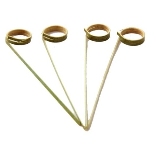 Natural Bamboo Ring Skewers (10cm)