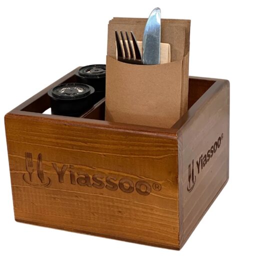 Pouch / Condiment Wooden Caddy Presentation Box