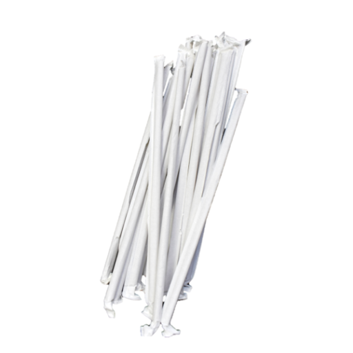 Jumbo Tall 26cm x 8mm Wrapped Straw Natural