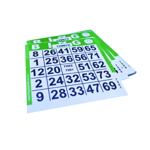 75 Numbered Bingo Single Sheets